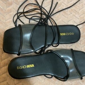 New flats that tie around ankle